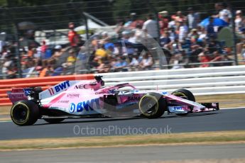 World © Octane Photographic Ltd. Formula 1 – British GP - Qualifying. Sahara Force India VJM11 - Sergio Perez. Silverstone Circuit, Towcester, UK. Saturday 7th July 2018.