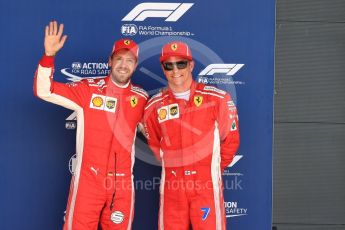 World © Octane Photographic Ltd. Formula 1 – British GP - Qualifying. Scuderia Ferrari SF71-H – Sebastian Vettel and Kimi Raikkonen. Silverstone Circuit, Towcester, UK. Saturday 7th July 2018.