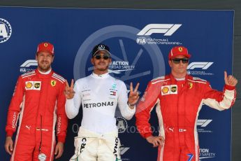 World © Octane Photographic Ltd. Formula 1 – British GP - Qualifying. Mercedes AMG Petronas Motorsport AMG F1 W09 EQ Power+ - Lewis Hamilton and Scuderia Ferrari SF71-H – Sebastian Vettel and Kimi Raikkonen. Silverstone Circuit, Towcester, UK. Saturday 7th July 2018.