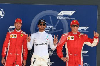 World © Octane Photographic Ltd. Formula 1 – British GP - Qualifying. Mercedes AMG Petronas Motorsport AMG F1 W09 EQ Power+ - Lewis Hamilton and Scuderia Ferrari SF71-H – Sebastian Vettel and Kimi Raikkonen. Silverstone Circuit, Towcester, UK. Saturday 7th July 2018.