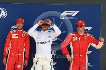 World © Octane Photographic Ltd. Formula 1 – British GP - Qualifying. Mercedes AMG Petronas Motorsport AMG F1 W09 EQ Power+ - Lewis Hamilton and Scuderia Ferrari SF71-H – Sebastian Vettel and Kimi Raikkonen. Silverstone Circuit, Towcester, UK. Saturday 7th July 2018.