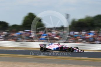 World © Octane Photographic Ltd. Formula 1 – British GP - Qualifying. Sahara Force India VJM11 - Sergio Perez. Silverstone Circuit, Towcester, UK. Saturday 7th July 2018.