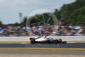 World © Octane Photographic Ltd. Formula 1 – British GP - Qualifying. Haas F1 Team VF-18 – Kevin Magnussen. Silverstone Circuit, Towcester, UK. Saturday 7th July 2018.