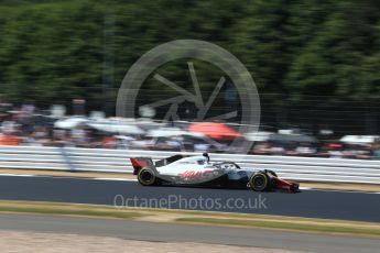 World © Octane Photographic Ltd. Formula 1 – British GP - Qualifying. Haas F1 Team VF-18 – Romain Grosjean. Silverstone Circuit, Towcester, UK. Saturday 7th July 2018.