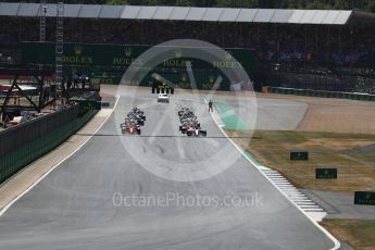 World © Octane Photographic Ltd. Formula 1 – British GP - Race. The grid cleared ready for the start. Silverstone Circuit, Towcester, UK. Sunday 8th July 2018.