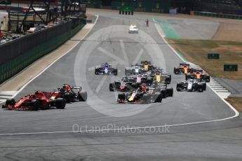 World © Octane Photographic Ltd. Formula 1 – British GP - Race. Scuderia Ferrari SF71-H – Kimi Raikkonen. Silverstone Circuit, Towcester, UK. Sunday 8th July 2018.