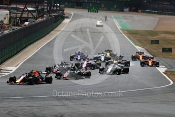 World © Octane Photographic Ltd. Formula 1 – British GP - Race. Aston Martin Red Bull Racing TAG Heuer RB14 – Max Verstappen. Silverstone Circuit, Towcester, UK. Sunday 8th July 2018.