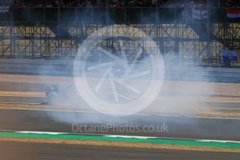 World © Octane Photographic Ltd. Formula 1 – British GP - Race. Sahara Force India VJM11 - Sergio Perez. Silverstone Circuit, Towcester, UK. Sunday 8th July 2018.