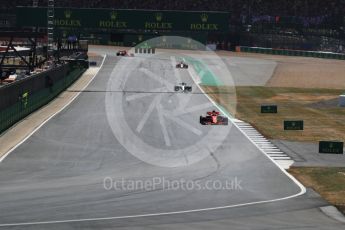 World © Octane Photographic Ltd. Formula 1 – British GP - Race. Scuderia Ferrari SF71-H – Sebastian Vettel and Mercedes AMG Petronas Motorsport AMG F1 W09 EQ Power+ - Valtteri Bottas. Silverstone Circuit, Towcester, UK. Sunday 8th July 2018.