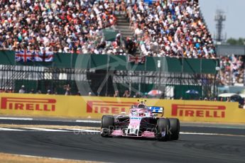 World © Octane Photographic Ltd. Formula 1 – British GP - Race. Sahara Force India VJM11 - Esteban Ocon. Silverstone Circuit, Towcester, UK. Sunday 8th July 2018.