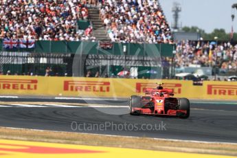 World © Octane Photographic Ltd. Formula 1 – British GP - Race. Scuderia Ferrari SF71-H – Kimi Raikkonen. Silverstone Circuit, Towcester, UK. Sunday 8th July 2018.
