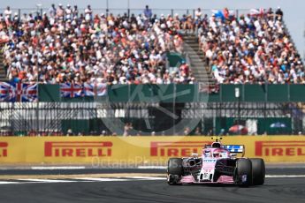 World © Octane Photographic Ltd. Formula 1 – British GP - Race. Sahara Force India VJM11 - Esteban Ocon. Silverstone Circuit, Towcester, UK. Sunday 8th July 2018.