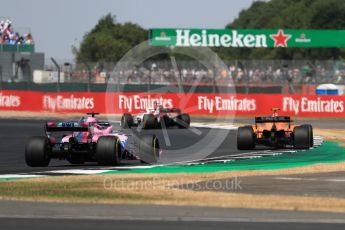 World © Octane Photographic Ltd. Formula 1 – British GP - Race. Alfa Romeo Sauber F1 Team C37 – Marcus Ericsson, McLaren MCL33 – Fernando Alonso, Sahara Force India VJM11 - Sergio Perez. Silverstone Circuit, Towcester, UK. Sunday 8th July 2018.