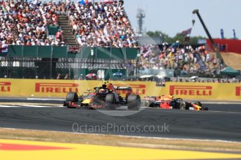 World © Octane Photographic Ltd. Formula 1 – British GP - Race. Aston Martin Red Bull Racing TAG Heuer RB14 – Max Verstappen and Daniel Ricciardo. Silverstone Circuit, Towcester, UK. Sunday 8th July 2018.