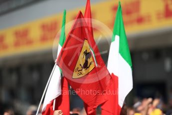 World © Octane Photographic Ltd. Formula 1 – British GP - Podium. Scuderia Ferrari SF71-H – Sebastian Vettel and Kimi Raikkonen. Silverstone Circuit, Towcester, UK. Sunday 8th July 2018.