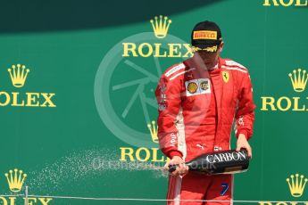 World © Octane Photographic Ltd. Formula 1 – British GP - Podium. Scuderia Ferrari SF71-H – Kimi Raikkonen. Silverstone Circuit, Towcester, UK. Sunday 8th July 2018.