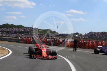 World © Octane Photographic Ltd. Formula 1 – British GP - Parc Ferme. Scuderia Ferrari SF71-H – Sebastian Vettel. Silverstone Circuit, Towcester, UK. Sunday 8th July 2018.