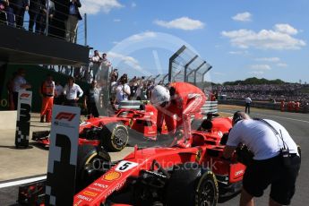 World © Octane Photographic Ltd. Formula 1 – British GP - Parc Ferme. Scuderia Ferrari SF71-H – Sebastian Vettel. Silverstone Circuit, Towcester, UK. Sunday 8th July 2018.