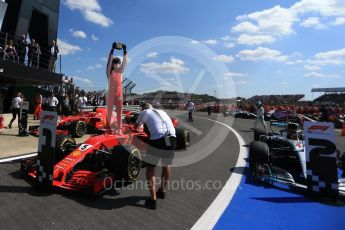 World © Octane Photographic Ltd. Formula 1 – British GP - Parc Ferme. Scuderia Ferrari SF71-H – Sebastian Vettel. Silverstone Circuit, Towcester, UK. Sunday 8th July 2018.