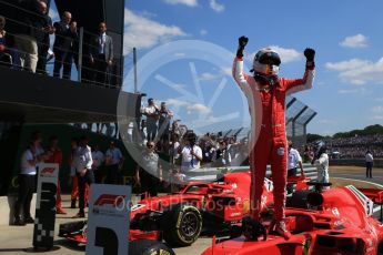 World © Octane Photographic Ltd. Formula 1 – British GP - Parc Ferme. Scuderia Ferrari SF71-H – Sebastian Vettel. Silverstone Circuit, Towcester, UK. Sunday 8th July 2018.