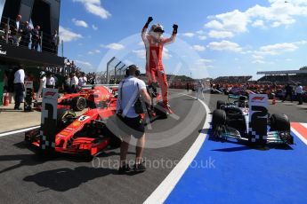 World © Octane Photographic Ltd. Formula 1 – British GP - Parc Ferme. Scuderia Ferrari SF71-H – Sebastian Vettel. Silverstone Circuit, Towcester, UK. Sunday 8th July 2018.