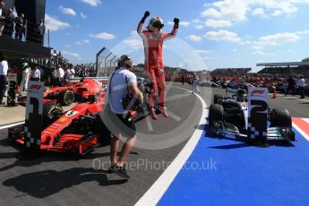 World © Octane Photographic Ltd. Formula 1 – British GP - Parc Ferme. Scuderia Ferrari SF71-H – Sebastian Vettel. Silverstone Circuit, Towcester, UK. Sunday 8th July 2018.