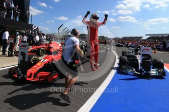 World © Octane Photographic Ltd. Formula 1 – British GP - Parc Ferme. Scuderia Ferrari SF71-H – Sebastian Vettel. Silverstone Circuit, Towcester, UK. Sunday 8th July 2018.