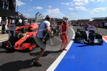 World © Octane Photographic Ltd. Formula 1 – British GP - Parc Ferme. Scuderia Ferrari SF71-H – Sebastian Vettel. Silverstone Circuit, Towcester, UK. Sunday 8th July 2018.