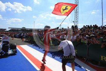 World © Octane Photographic Ltd. Formula 1 – British GP - Parc Ferme. Scuderia Ferrari SF71-H – Sebastian Vettel. Silverstone Circuit, Towcester, UK. Sunday 8th July 2018.