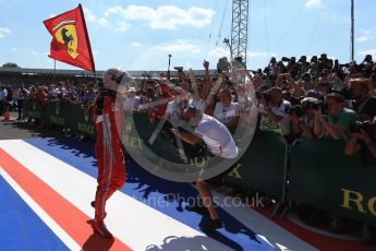 World © Octane Photographic Ltd. Formula 1 – British GP - Parc Ferme. Scuderia Ferrari SF71-H – Sebastian Vettel. Silverstone Circuit, Towcester, UK. Sunday 8th July 2018.