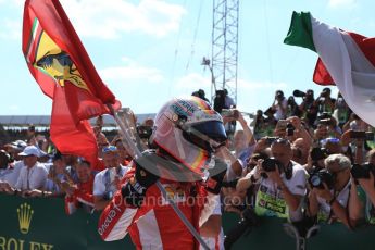 World © Octane Photographic Ltd. Formula 1 – British GP - Parc Ferme. Scuderia Ferrari SF71-H – Sebastian Vettel. Silverstone Circuit, Towcester, UK. Sunday 8th July 2018.