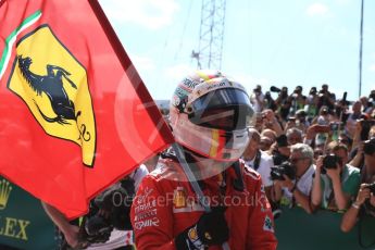 World © Octane Photographic Ltd. Formula 1 – British GP - Parc Ferme. Scuderia Ferrari SF71-H – Sebastian Vettel. Silverstone Circuit, Towcester, UK. Sunday 8th July 2018.