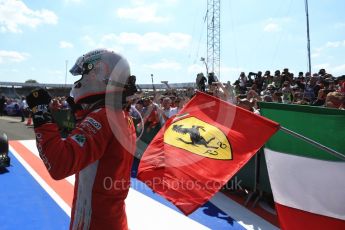 World © Octane Photographic Ltd. Formula 1 – British GP - Parc Ferme. Scuderia Ferrari SF71-H – Sebastian Vettel. Silverstone Circuit, Towcester, UK. Sunday 8th July 2018.