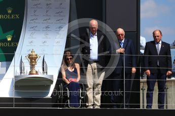 World © Octane Photographic Ltd. Formula 1 – British GP - Podium. Nathalie McGloin - President of the FIA Disability and Accessibility Commission. Silverstone Circuit, Towcester, UK. Sunday 8th July 2018.