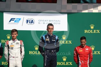 World © Octane Photographic Ltd. FIA Formula 2 (F2) – Spanish GP - Race 1. DAMS - Alexander Albon, ART Grand Prix - George Russell and Carouz - Antonio Fuoco. Circuit de Barcelona-Catalunya, Spain. Saturday 7th July 2018.
