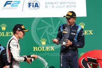 World © Octane Photographic Ltd. FIA Formula 2 (F2) – Spanish GP - Race 1. ART Grand Prix - George Russell and DAMS - Alexander Albon. Circuit de Barcelona-Catalunya, Spain. Saturday 7th July 2018.