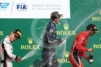 World © Octane Photographic Ltd. FIA Formula 2 (F2) – Spanish GP - Race 1. DAMS - Alexander Albon, ART Grand Prix - George Russell and Carouz - Antonio Fuoco. Circuit de Barcelona-Catalunya, Spain. Saturday 7th July 2018.
