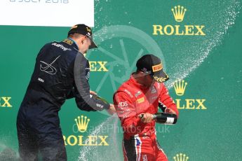 World © Octane Photographic Ltd. FIA Formula 2 (F2) – Spanish GP - Race 1. DAMS - Alexander Albon and Carouz - Antonio Fuoco. Circuit de Barcelona-Catalunya, Spain. Saturday 7th July 2018.