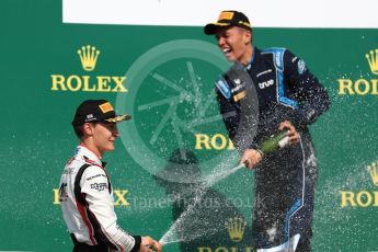 World © Octane Photographic Ltd. FIA Formula 2 (F2) – Spanish GP - Race 1. ART Grand Prix - George Russell and DAMS - Alexander Albon. Circuit de Barcelona-Catalunya, Spain. Saturday 7th July 2018.