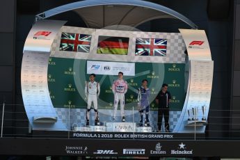 World © Octane Photographic Ltd. FIA Formula 2 (F2) – Spanish GP - Race 2. BWT Arden - Maximilian Gunther, ART Grand Prix - George Russell and Carlin - Lando Norris. Circuit de Barcelona-Catalunya, Spain. Sunday 8th July 2018.