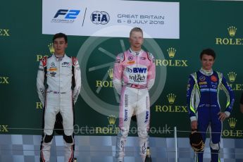 World © Octane Photographic Ltd. FIA Formula 2 (F2) – Spanish GP - Race 2. BWT Arden - Maximilian Gunther, ART Grand Prix - George Russell and Carlin - Lando Norris. Circuit de Barcelona-Catalunya, Spain. Sunday 8th July 2018.