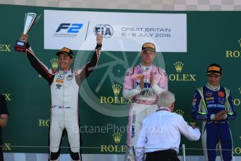 World © Octane Photographic Ltd. FIA Formula 2 (F2) – Spanish GP - Race 2. BWT Arden - Maximilian Gunther, ART Grand Prix - George Russell and Carlin - Lando Norris. Circuit de Barcelona-Catalunya, Spain. Sunday 8th July 2018.