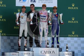 World © Octane Photographic Ltd. FIA Formula 2 (F2) – Spanish GP - Race 2. BWT Arden - Maximilian Gunther, ART Grand Prix - George Russell and Carlin - Lando Norris. Circuit de Barcelona-Catalunya, Spain. Sunday 8th July 2018.