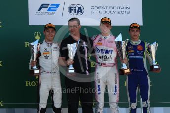 World © Octane Photographic Ltd. FIA Formula 2 (F2) – Spanish GP - Race 2. BWT Arden - Maximilian Gunther, ART Grand Prix - George Russell and Carlin - Lando Norris. Circuit de Barcelona-Catalunya, Spain. Sunday 8th July 2018.
