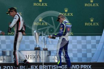 World © Octane Photographic Ltd. FIA Formula 2 (F2) – Spanish GP - Race 2. ART Grand Prix - George Russell and Carlin - Lando Norris. Circuit de Barcelona-Catalunya, Spain. Sunday 8th July 2018.