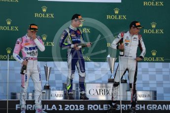 World © Octane Photographic Ltd. FIA Formula 2 (F2) – Spanish GP - Race 2. BWT Arden - Maximilian Gunther, ART Grand Prix - George Russell and Carlin - Lando Norris. Circuit de Barcelona-Catalunya, Spain. Sunday 8th July 2018.