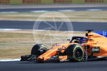 World © Octane Photographic Ltd. Formula 1 – British GP - Practice 1. McLaren MCL33 – Fernando Alonso. Silverstone Circuit, Towcester, UK. Friday 6th July 2018.
