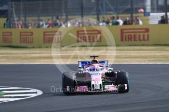 World © Octane Photographic Ltd. Formula 1 – British GP - Practice 1. Sahara Force India VJM11 - Sergio Perez. Silverstone Circuit, Towcester, UK. Friday 6th July 2018.