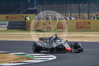 World © Octane Photographic Ltd. Formula 1 – British GP - Practice 1. Haas F1 Team VF-18 – Romain Grosjean. Silverstone Circuit, Towcester, UK. Friday 6th July 2018.