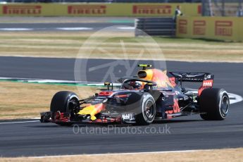 World © Octane Photographic Ltd. Formula 1 – British GP - Practice 1. Aston Martin Red Bull Racing TAG Heuer RB14 – Max Verstappen. Silverstone Circuit, Towcester, UK. Friday 6th July 2018.